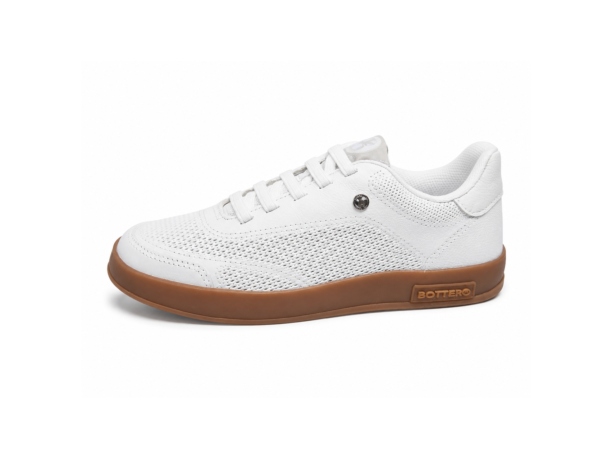Tênis Bottero Casual Feminino Couro Perfurado Solado Gum