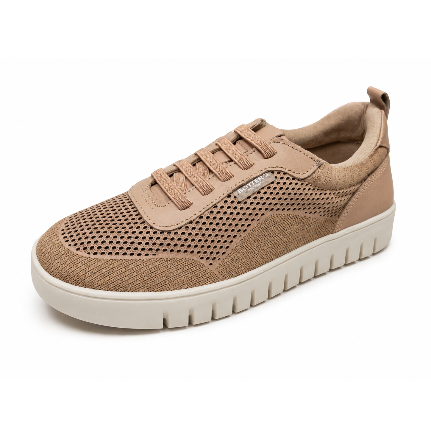 Tênis Bottero Comfort Feminino Couro Knit Perfurado