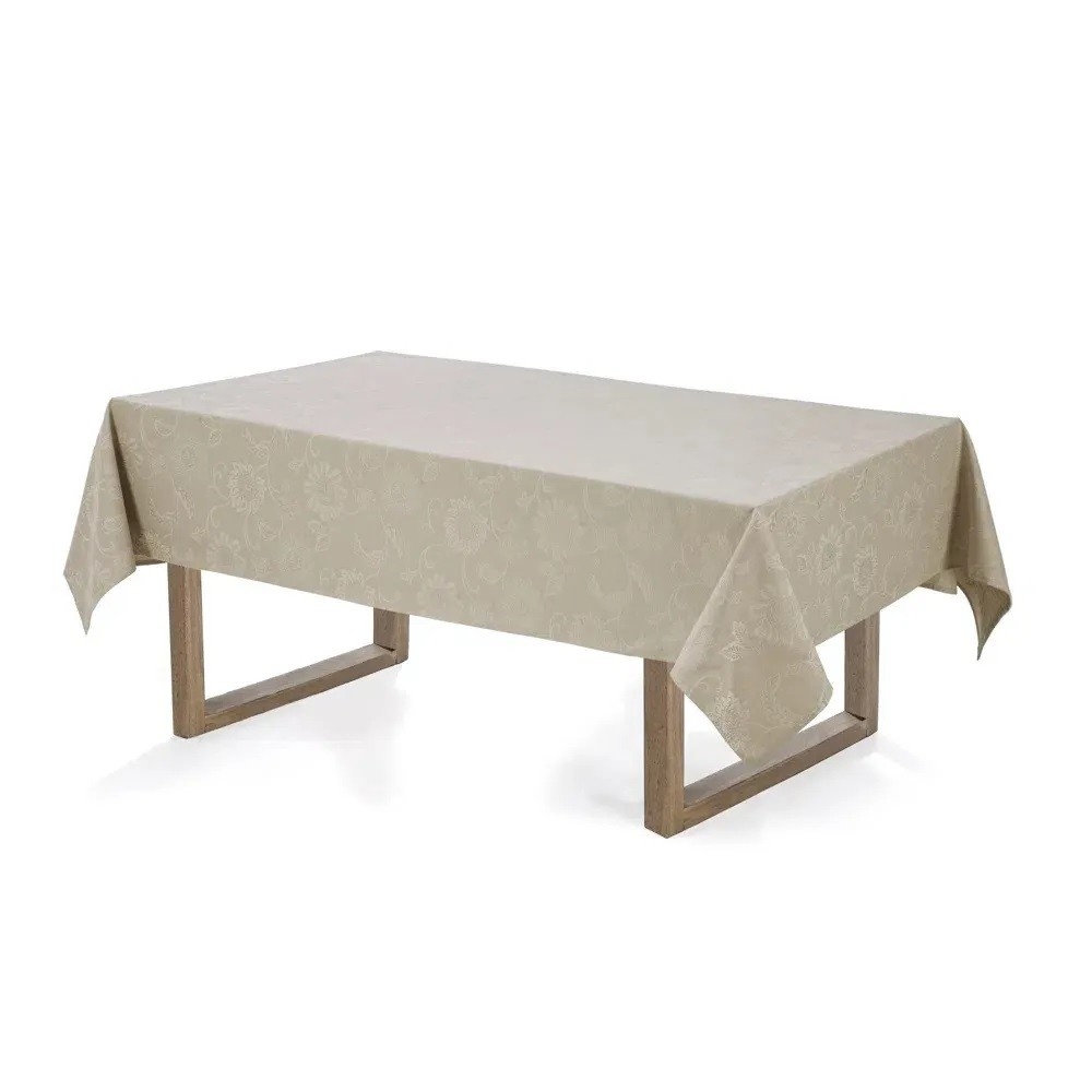 Toalha de Mesa Retangular Karsten 12 Lugares Celebration Sienna Noz Moscada