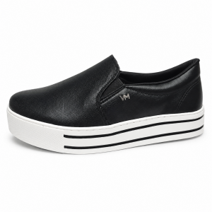 Tênis Feminino Slip On Via Marte Platform Preto