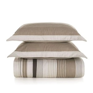 Cobre Leito com 2 Porta Travesseiros Queen Karsten Damier-1